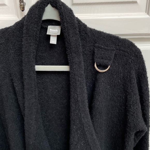 Bench Asymmetric Cardigan Black Boucle Long Line Size XS - Picture 6 of 13